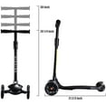 thumbnail image 4 of HighTech Mega GlideKick Scooter With Light - Black, 4 of 7