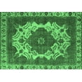 thumbnail image 1 of Ahgly Company Indoor Rectangle Oriental Emerald Green Industrial Area Rugs, 2' x 4', 1 of 4