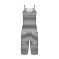 thumbnail image 5 of FAIWAD Rompers for Women Summer Casual Short Jumpsuits Overalls with Pockets 2024 Striped Jumpers, 5 of 5