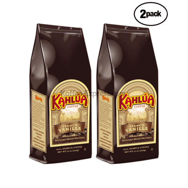 (2 Pack) Kahlúa French Vanilla Ground Coffee, Medium Roast, 12 Oz