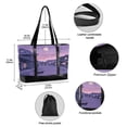 thumbnail image 2 of FORMRS Canvas Laptop Tote Bag for Women with 15.6" Computer Compartments Shoulder Handbag, Black Cat Walking, 2 of 7