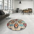 thumbnail image 4 of Ahgly Company Machine Washable Indoor Rectangle Contemporary Sepia Brown Area Rugs, 7' x 9', 4 of 7