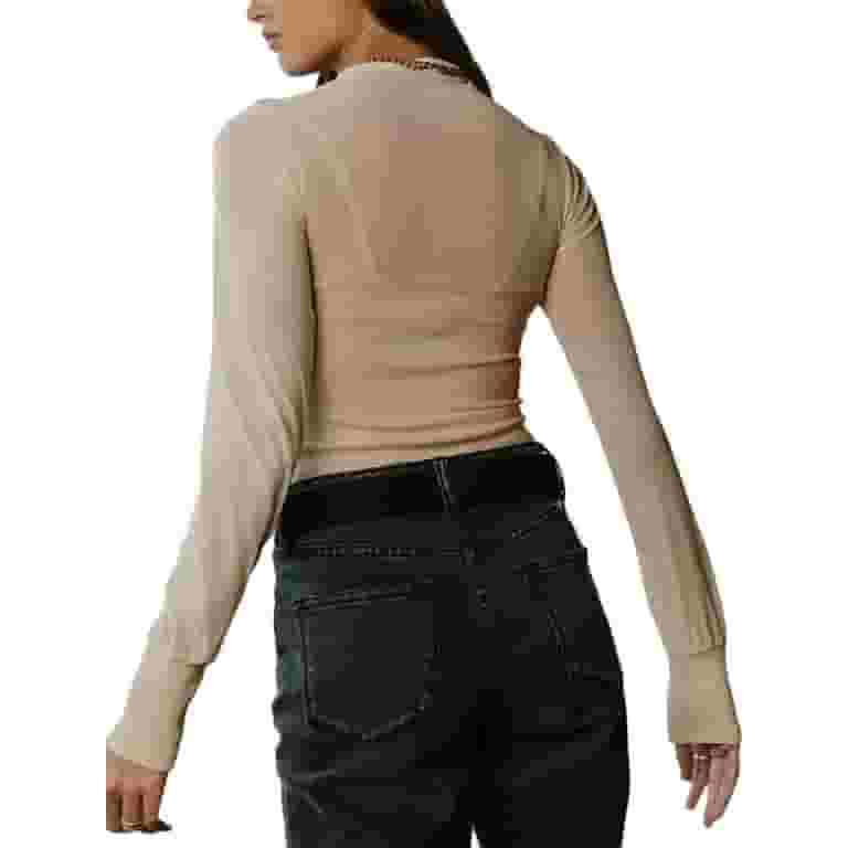 【HI FI FNK】Mute Slim Silket Top Lamuusaa Women's Stretch Mesh Knit Translucent T-Shirt