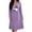 Purple, variant on Women's Halloween Cute Print Lounge Dress Long Sleeve Crew Neck Casual Sleepwear Nightgown