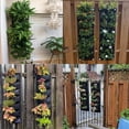 thumbnail image 4 of Bolsas para plantas, 105x0,3 m, macetero de pared Vertical de 6 bolsillos actualizado, bolsas para macetero para colgar en la pared, para césped y jardín, plantas de valla de jardín Rojo Verde Cocina, Decoración y Otros, 4 of 5
