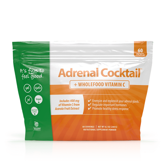 Adrenal Cocktail Wholefood Vitamin C, 60 Packets, 8.5 oz (240 g), Jigsaw Health