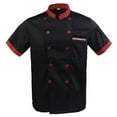 thumbnail image 2 of GUOOL Veste Unisexe à Manches Courtes Vêtements Veste de Restauration Tenue de Travail de Chef Uniformes de Travail 2TG, 2 of 9