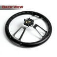 thumbnail image 3 of W-Power 13.5" Carbon Fiber Look Grip 6-Hole Chrome Spoke Vintage Steering Wheel, 3 of 5