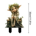 thumbnail image 4 of Fairy Garden Stake Decor, Fairy with Night Moon Statue Decoration, Acrylic 2D Fairy Stake, Fairy Garden Accessories for Outdoor Indoor Yard Lawn Pot Plants,C, 4 of 9