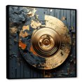 thumbnail image 2 of Designart "Melody of Gold and Grey Vinyl Records II" Fashion Framed Wall Art - Gold Vinyl Records Entryway Framed Wall Art Print, 2 of 6