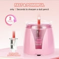 thumbnail image 5 of Eagle Electric Pencil Sharpener, Battery Powered, Large Shaving Holders, Carbon Steel Blades, Portable, Reusable and Replaceable Blade, Suitable for Home and Office use, Pink, 5 of 8