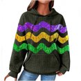 thumbnail image 3 of AGWOLF Mardi Gras Hoodies for Women Plus Size Bling Sequin T-Shirts Long Sleeve Carnival Tops Fat Tuesday Party Pullover Holiday Festival Outfits, 3 of 5