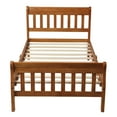 thumbnail image 2 of SESSLIFE Twin Size Platform Bed with Headboard and Footboard, Oak, 2 of 10