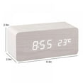 thumbnail image 2 of LED Electric Alarm Clock Digital Wooden Clocks with Phone Wireless Charger Snooze and Brightness Adjustable, 2 of 15