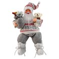 thumbnail image 4 of Vintage Christmas Ornaments New Christmas Santa Claus Doll Christmas Child Gift Toy Table Decoration for Home, Gray, 4 of 5