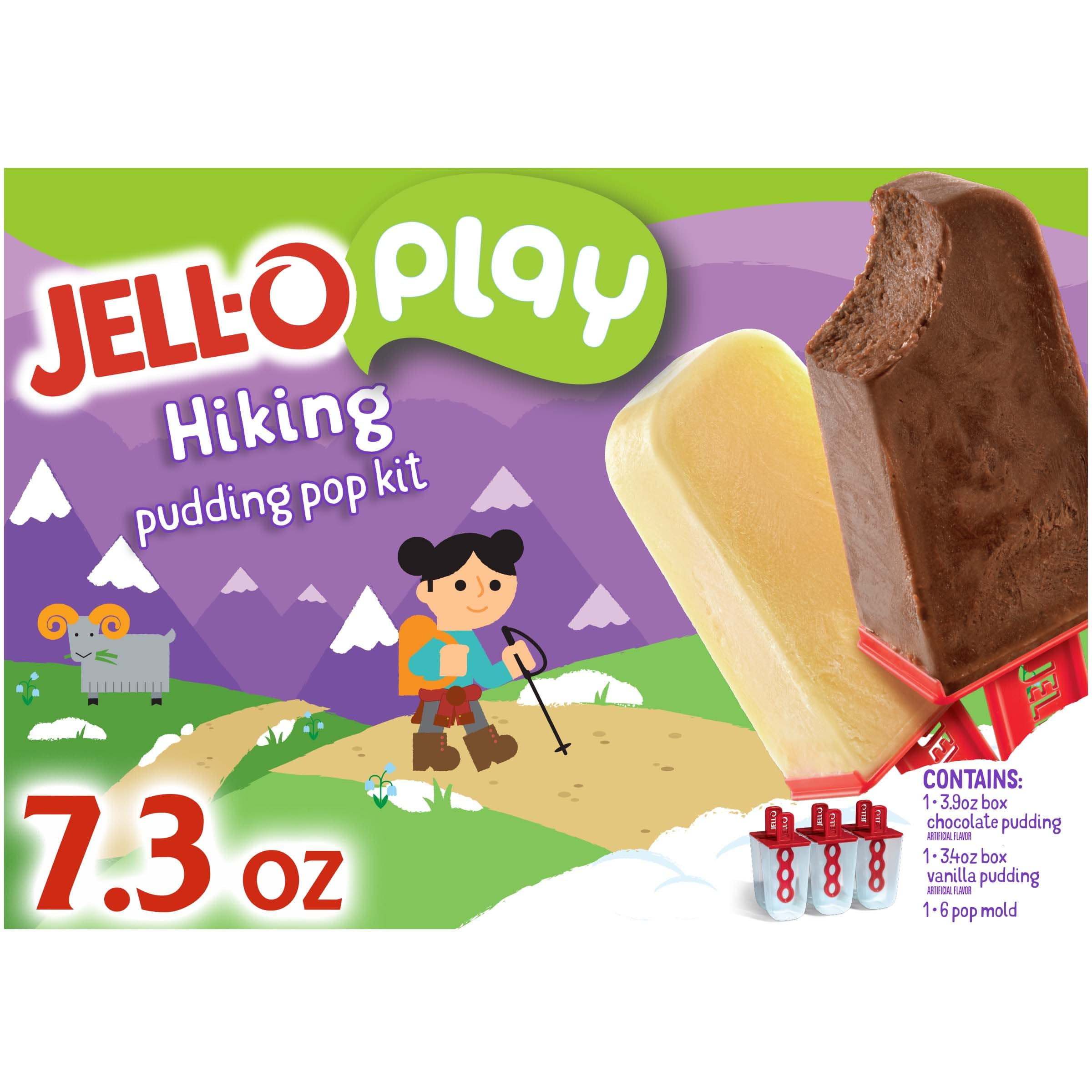 JellO Play Hiking Pudding Pop Mold Kit with Chocolate & Vanilla