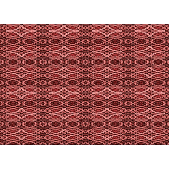 Ahgly Company Machine Washable Indoor Rectangle Transitional Red Area Rugs, 3' x 5'
