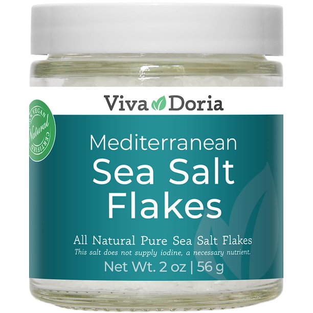 Viva Doria Mediterranean Sea Salt Flakes, 2 Oz Glass Jar - Walmart.com