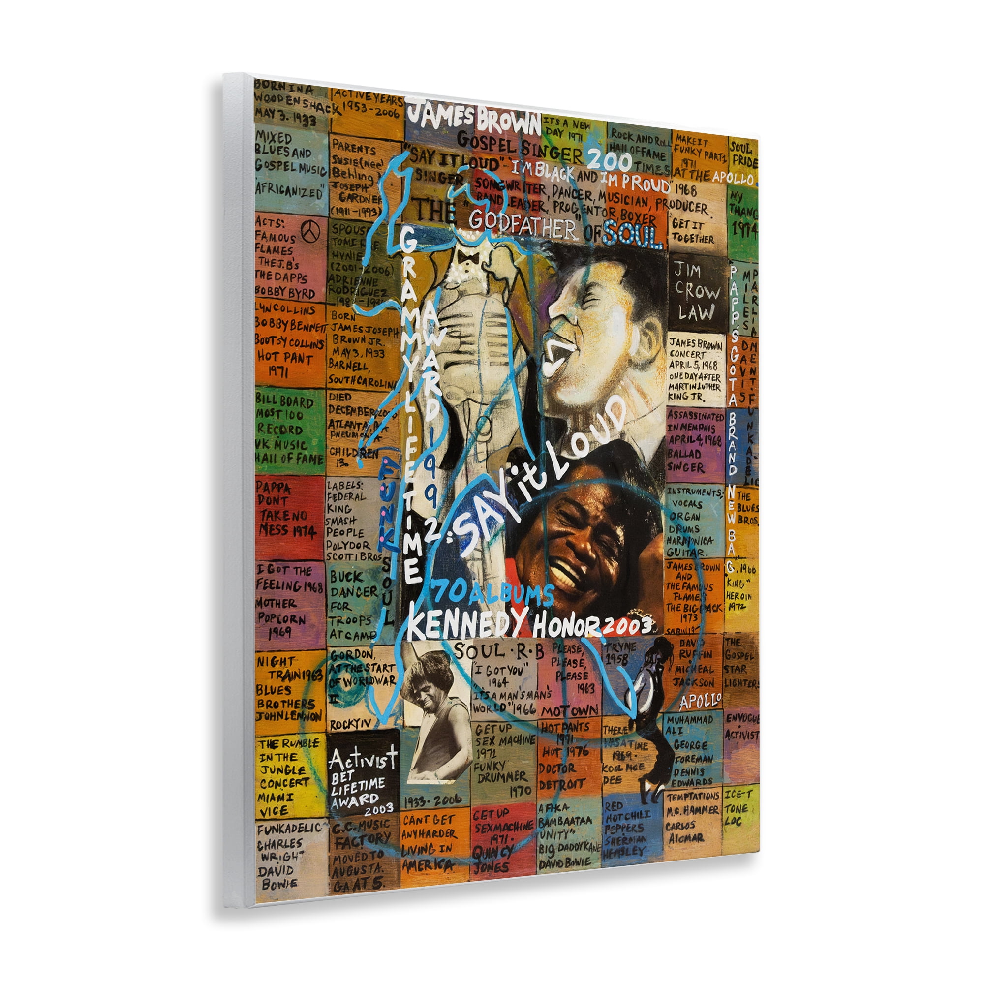Stupell Industries James Brown Collage People Drawing Unframed Art Print Wall Art, 11 x 14