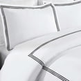 thumbnail image 4 of Superior Brandon Embroidered Cotton Duvet Cover Set, Full/Queen, White/Black, 4 of 11
