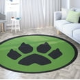 thumbnail image 5 of Well Woven Miraculous Ladybug Cat Noir Symbol Green 3'11" Round Rug, 5 of 6