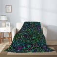 thumbnail image 2 of Throw Blanket for Couch Sofa and Bed, multicolored cosmic starry sky Super Soft Plush Throw Blanket, Fuzzy Cuteness Comfy Warm Washable Flannel Blanket & Throws for All Season 60"x50", 2 of 5