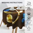 thumbnail image 5 of Musical Note Tablecloth Round 60 Inch Table Cloth Cover Mat Holiday Party Decoration for Dining Room Home Kitchen Picnic, 5 of 6