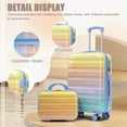 thumbnail image 3 of Pawverly 20"/14" Hard Shell Carry On Luggage Set with TSA Lock, Lightweight PC Spinner Suitcase, 2-Piece Travel Luggage with Gradient Color Design Blue & Yellow, 3 of 15
