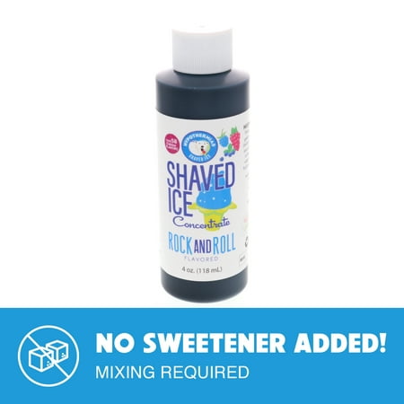 

Hypothermias Rock and Roll Shaved Ice and Snow Cone Unsweetened Flavor Concentrate 4 Fl. Oz Size (makes 1 gallon of syrup with sugar and water added)