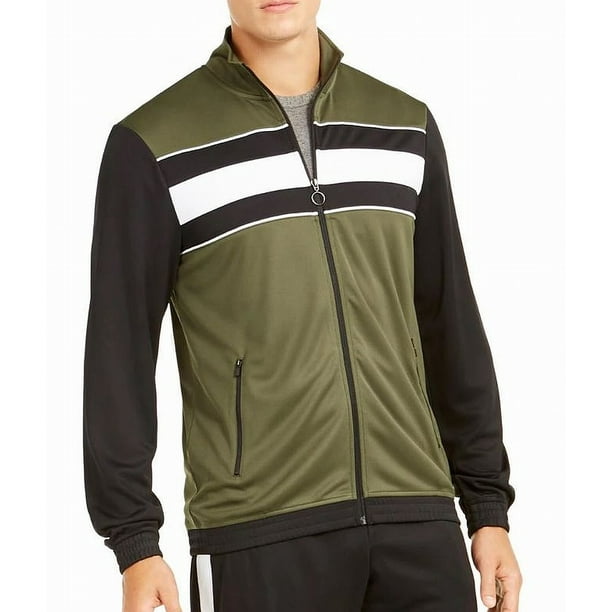 Ideology Mens Track Jacket Black FullZip Colorblock 2XL Walmart