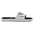 thumbnail image 2 of Under Armour Men's UA Ignite VI Slides Athletic Sandals Flip Flop Foam 3022711, White/Black, 10, 2 of 3