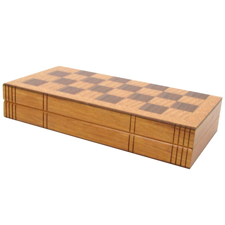 Trademark Global Tg Wooden Book Style Chess Board W/ Staunton