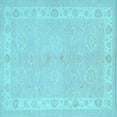 thumbnail image 1 of Ahgly Company Machine Washable Indoor Square Persian Light Blue Traditional Area Rugs, 3' Square, 1 of 4