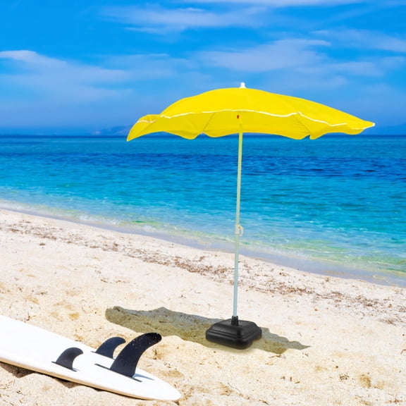 NICEXMAS 1Pc Practical Black Plastic Parasol Base Stand Stable Fixing Outdoor Use