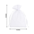 thumbnail image 2 of Efavormart 100 Pack White Organza Drawstring Gift Bags, 4" x 6" – Wedding Party Favor Bags, 2 of 5