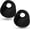 Black, variant on 2 Pack Foldable Ear Warmers Adjustable Knitted Earmuffs with Fuzzy Fleece Lining Unisex Furry Winter Earmuffs