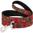 thumbnail image 1 of Buckle-Down "DOPE Red Black Tropical Flowers" Dog Leash, 1 of 1