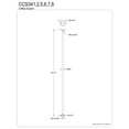 thumbnail image 2 of Kingston Brass CCS346 Vintage Shower Curtain Rod Support, Polished Nickel, 2 of 4