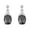 Black, variant on Oval Dangle Lavender Cubic Zirconia Earringss Sterling Silver