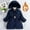 Navy, variant on Kids Winter Jacket Puffer Coat Boys with Pocket Zip Up Hooded Black Winter Coat Windproof Warm Toddler Jacket Boys Jackets Size 8-9 Years