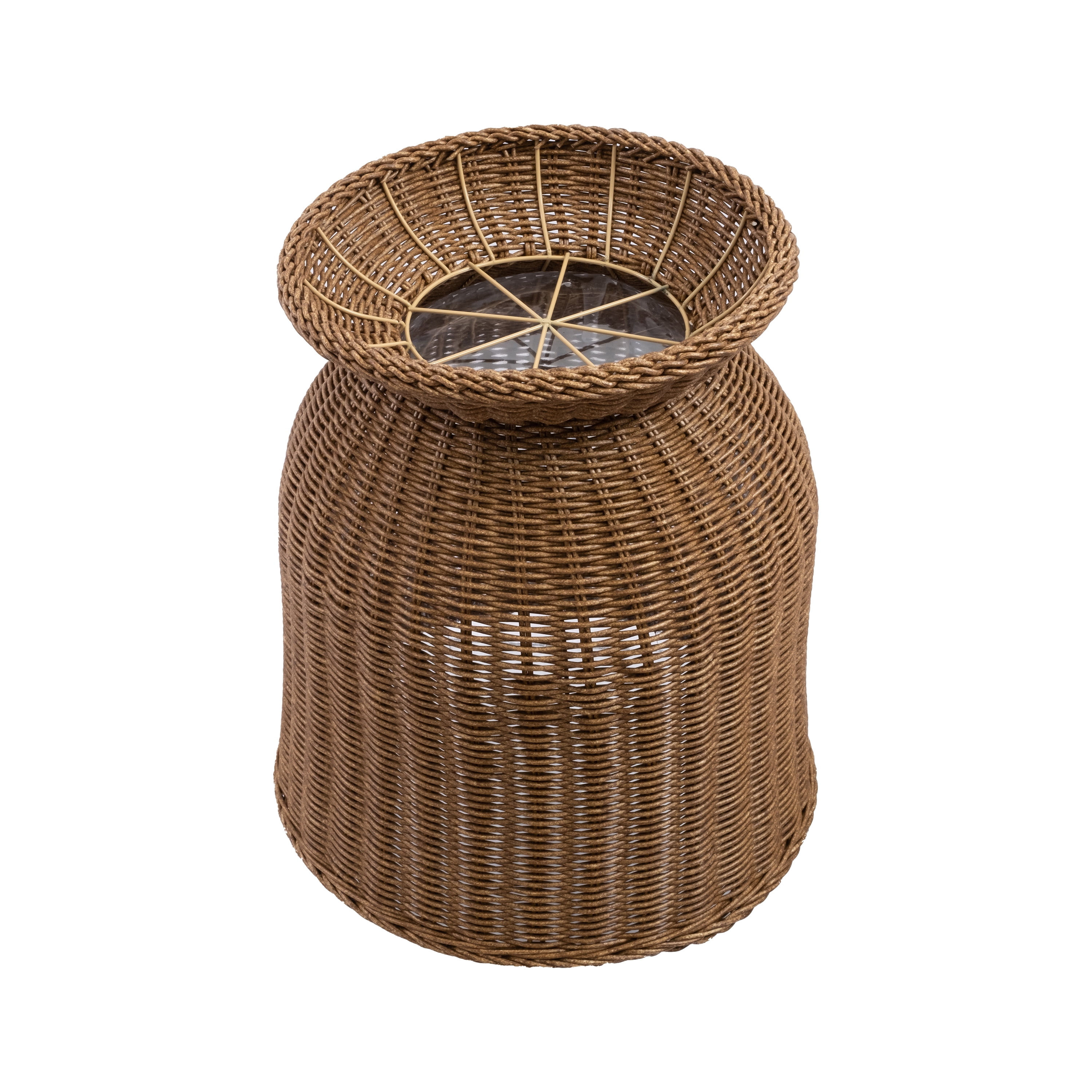 16 inch Brown Woven Resin Urn Planter