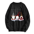 thumbnail image 4 of Women Cute Christmas Graphic Crewneck Sweatshirt with Snow and Sparkles Casual Holiday Party Pullover Top, 4 of 4