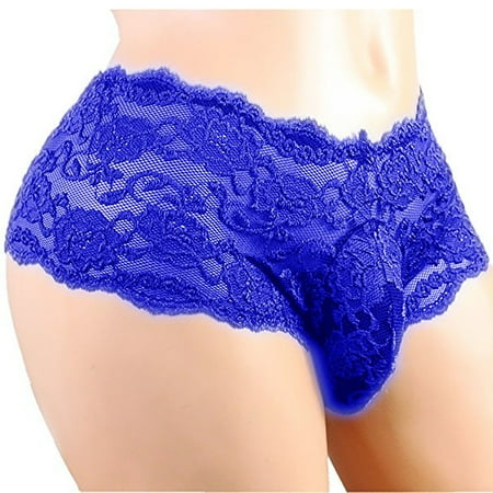 MuZeFu Thongs for Women Plus Size Women s Solid Lace Plus Size High Waist Leak Proof Crotch Shorts Underwear Panties