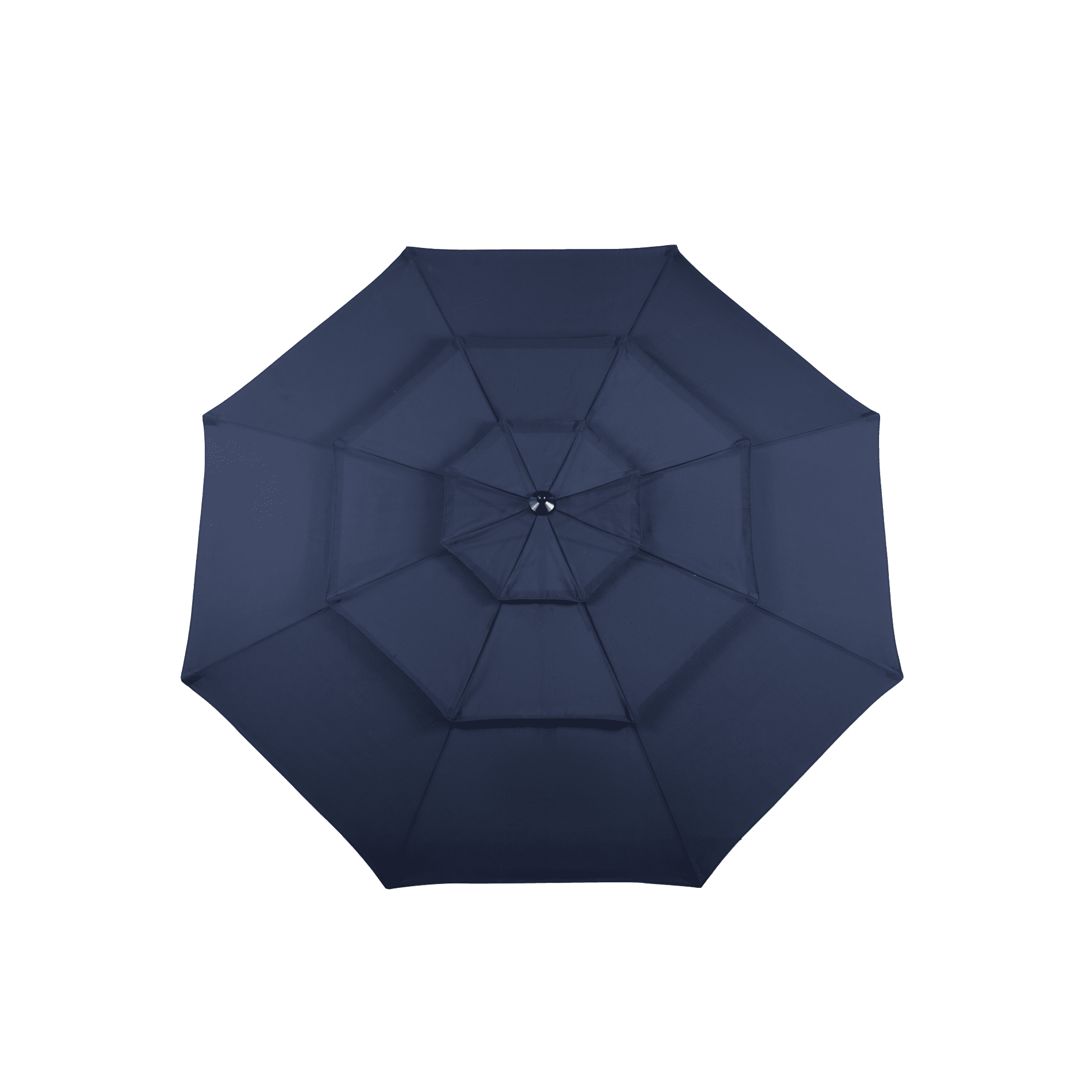 Leumius 10ft Outdoor Patio Umbrellas for Outside,3 Tier Auto-tilt Vented Market Table Umbrella for Backyard, Deck, Garden,Navy Blue(Base Not Included)