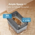 thumbnail image 7 of Stainless Steel Litter Box, 14 Inch Cat Litter Box, Metal Litter Pan with Lid, Extra Large Litter Box with Scoop, Dark Gray, 7 of 7