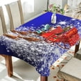 thumbnail image 4 of SKYSONIC Santa Claus Tablecloth Waterproof Washable Polyester Square Table Cover Durable Tablecloth for Kitchen Dining Table Party Decor (60 X 108 Inch), 4 of 7