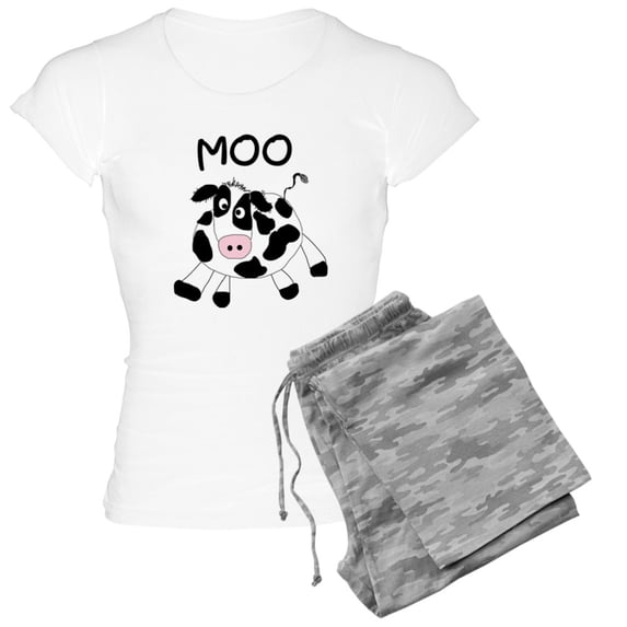 CafePress - Moocow Pajamas - Women's Light Pajamas