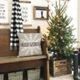 thumbnail image 3 of Fundas de almohada navideñas Husfou, 45 x 45 cm, de lino rústico, para Navidad, con diseño de árbol de Navidad y nieve, para sofá, decoración navideña de invierno., 3 of 7