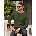 thumbnail image 5 of COOFANDY Men Knit Henley Shirts Long Sleeve Sweater and Pullover Casual Lightweight Slim Fit T-Shirts, 5 of 6