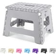 thumbnail image 1 of Folding Step Stool - Height Premium Heavy Duty Foldable Step Stool for Kids Kitchen Garden Bathroom Camping Stepping Stool -, 1 of 8